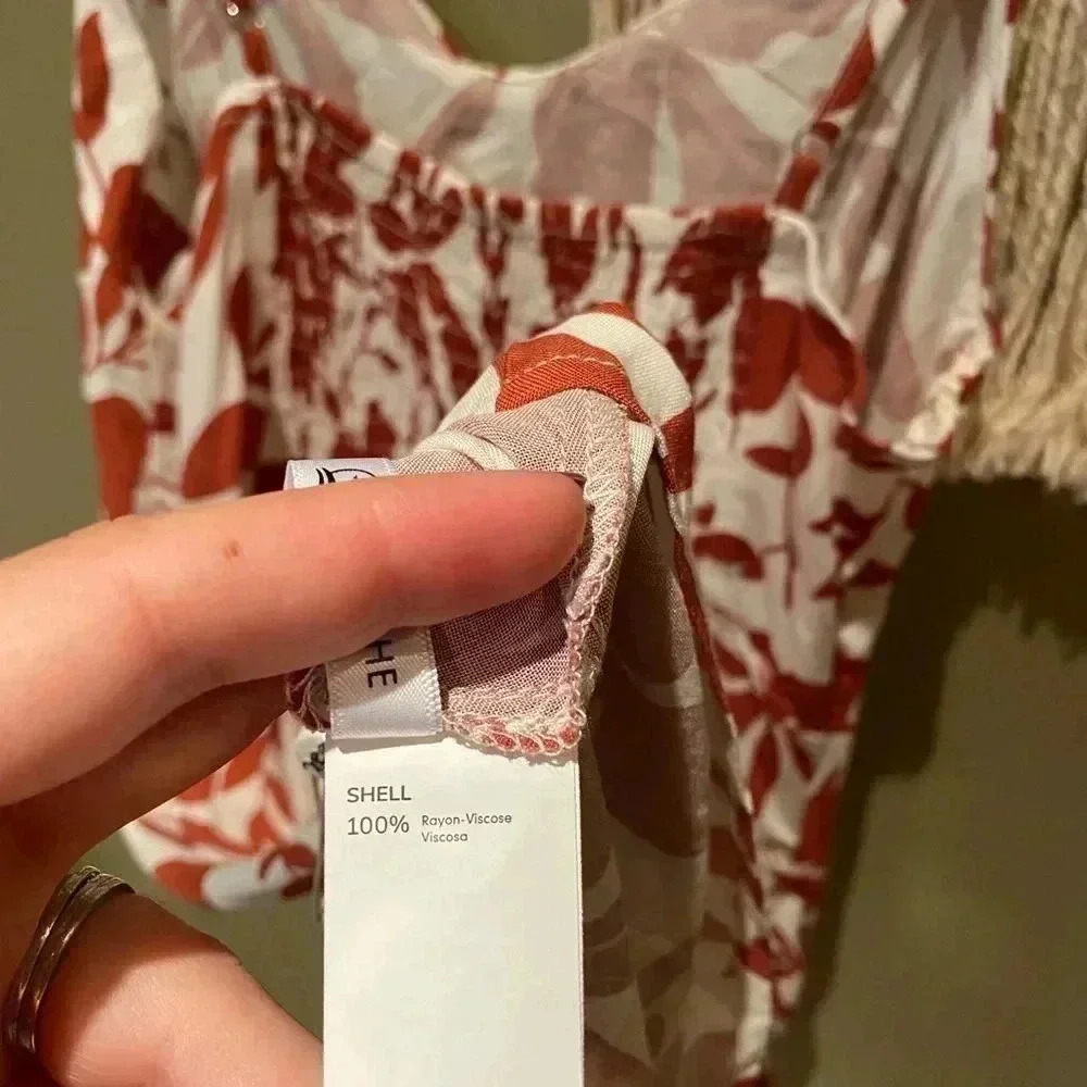 CUPSHE DITSY FLORAL TIE FRONT MIDI DRESS SIZE XS NWT - Picture 3 of 7